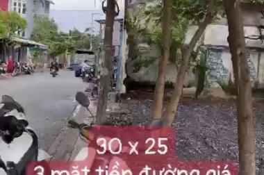 Lô đất 3 mặt tiền đường ngay chợ Nhỏ-Lê Văn Việt- Q9- DT 751m2 (30 x 25) giá 35 tỷ