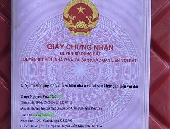 Bán đất tại khu Thống Nhất 3, Ngọc Lập, Yên Lập, Phú Thọ
