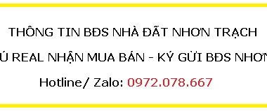 Em Nhận Ký Gửi Nhanh Đất Nền Sổ Đỏ ở Nhơn Trạch LH: 0972.078.667