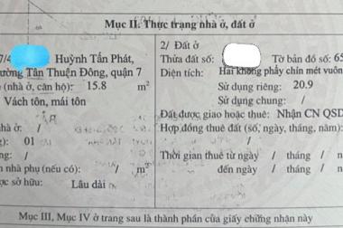 Bán nhà Sổ Hồng Riêng 487/47 Huỳnh Tấn Phát, Quận 7,  Hồ Chí Minh diện tích 21m2  giá 2.19 Tỷ