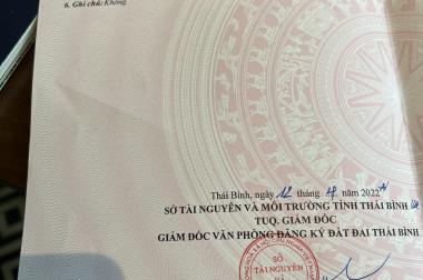 Cần bán đất sổ đỏ lô góc tại Hưng Hà, Thái Bình, Cạnh đền Trần, gần cầu Thái Hà, Diện tích 359m2