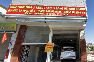 Cho thuê dài hạn nhà 52 QL9; P.1, TP.Đông Hà, Quảng Trị; 0963337777