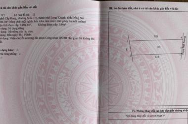 Chính Chủ Cần Bán Đất có 4 Sổ Riêng Tại : Khu phố cấp Rang,Phường Suối Tre, TP.Long Khánh ,Tỉnh