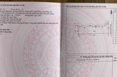 Chính Chủ Cần Bán Đất có 4 Sổ Riêng Tại : Khu phố cấp Rang,Phường Suối Tre, TP.Long Khánh ,Tỉnh