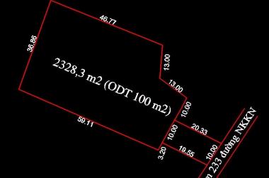 Chỉ 1 triệu.m2-->Bán nền 2300m2 khu đất hẻm 233 Nam Kỳ Khởi Nghĩa, P7, Sóc Trăng