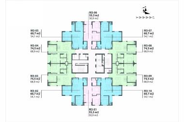 Chính chủ bán Chung cư Mipec Kiến Hưng 60m2 2 PN 1VS full nội thất giá 1,7xtỷ bao phí sang tên LH: