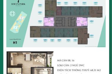 Chính chủ bán căn hộ số 16 tầng Trung, toà H2 Haven Park Ecopark view Biệt thự đảo và hướng thẳng