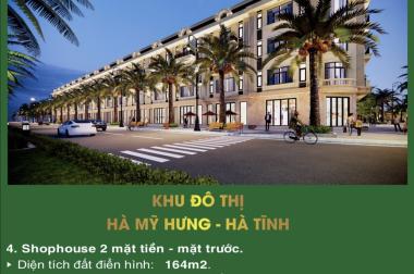 Shophouse Kinh doanh 2 mặt tiền KDDT Hà Mỹ Hưng- TP Hà Tĩnh