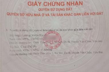 Chính chủ cần bán nhà đất tại đường B nhánh 1 sau công an huyện Văn Chấn, tỉnh Yên Bái