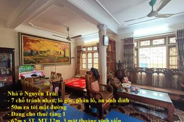 Bán nhà phố Nguyễn Trãi, lô góc, ô tô tránh, 3 thoáng, 62m x 3T, MT: 12m, nhỉnh 11 tỷ