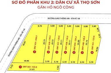 Bán đất nền ven KCN sổ đỏ full thổ cư tại Xã Thọ Sơn, Triệu Sơn,  Thanh Hóa diện tích 106m2  giá 300 Triệu 