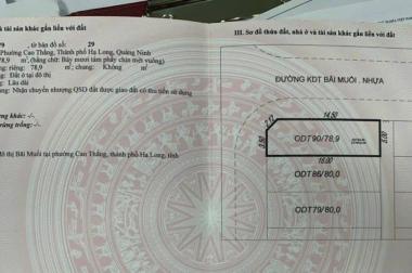 BÁN Ô GÓC B8-25 KĐT BÃI MUỐI,P.CAO THẮNG. DT: 78.9M2,MT:5M. !!