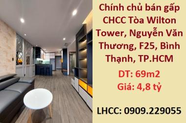 Chính chủ bán gấp CHCC Tòa Wilton Tower, Nguyễn Văn Thương, F25, Bình Thạnh, 0909229055 