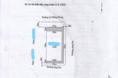 V.i.p nhất Hải Phòng: Lô đất 3 mặt tiền Lê Hồng Phong, gần tòa nhà Việt Úc và khu tài chính Hải