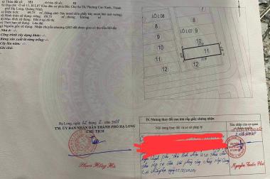 BÁN L07-11KĐT NGHÀNH THAN CHỢ SATO-CAO XANH.DT:69.75M2,MT:4.5M.H:ĐN !!!