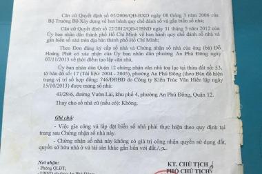 NHÀ ĐẸP - GIÁ TỐT - Bán Căn Nhà Tại An Phú Đông Quận 12 TP Hồ Chí Minh