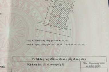 Chính chủ cần bán 46.2 m2 đất Thôn Đông Việt Hùng Đông Anh Hà Nội . Sử dụng chung 90 m2