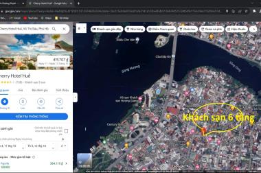 Bán khách sạn TP Huế, phố Võ Thị Sáu,195m2 x 6 tầng, thang máy, có 30 phòng cho thuê (miễn TG)