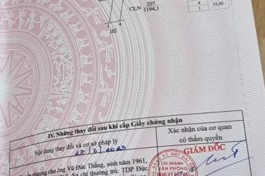 Cần bán nhanh lô đất thôn Châu Thành , Xã Đắk Rũ, Huyện Đắk RLấp, Tỉnh Đắk Nông.