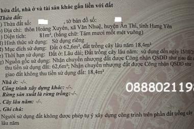 ⭐Bán đất vị trí đẹp tại thôn Hoàng Xuyên, Văn Nhuệ, Ân Thi, Hưng Yên, 325tr; 0888021198