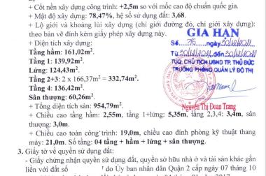 Bán đất có GPXD hầm 6 tầng khu Trần Não giá 53 tỷ TL