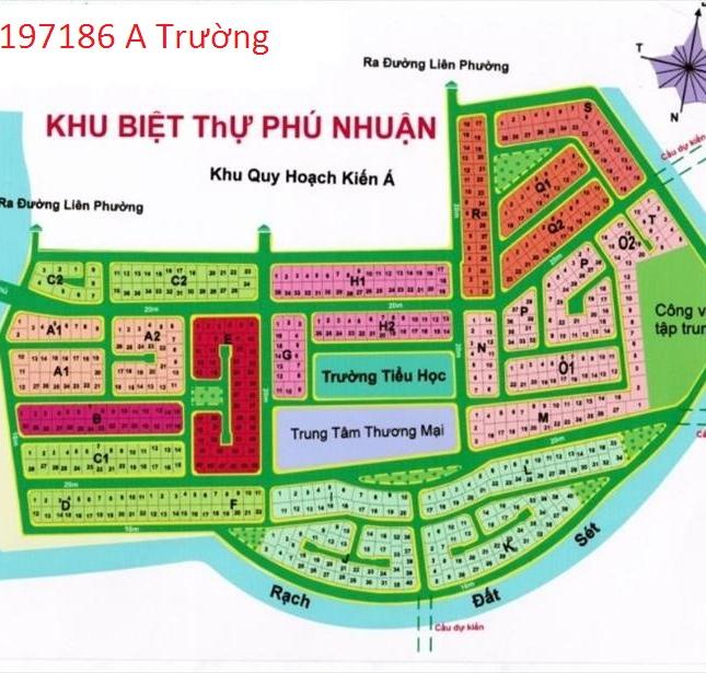 Cần bán đất dự án Phú Nhuận quận 9, nền H1 đường 16m, giá 19,3tr/m2. (0909197186)