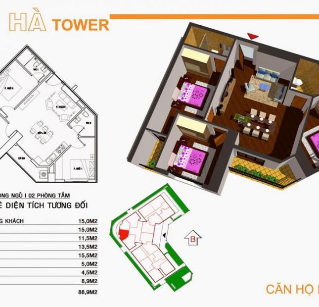 {0969.142.990} cần tiền bán gấp căn 12 CC Tây Hà Tower DT=88,9m2 3PN view Lê Văn Lương, giá 25.6tr/m2