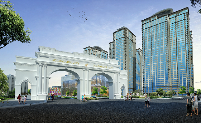 Bán suất ngoại giao tầng đẹp chung cư Goldmark City, 136 Hồ Tùng Mậu diện tích 74,55m2 căn 01, giá 26tr/m2