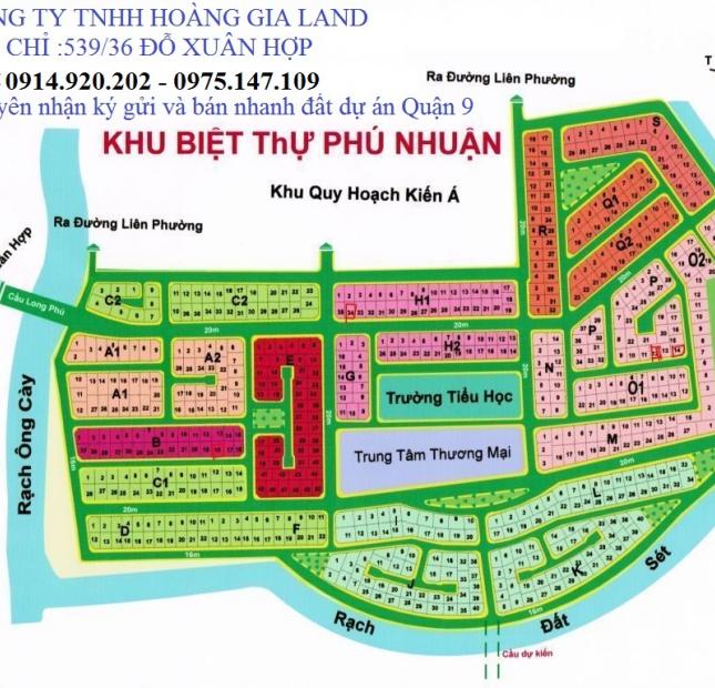 Bán đất dự án Phú Nhuận, Quận 9, giá rẻ, sổ đỏ riêng, khu biệt thự cao cấp