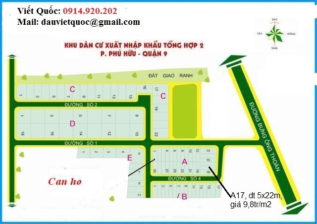 Kẹt tiền bán đất nền sổ đỏ dự án Xuất Nhập Khẩu, Quận 9, giá rẻ cần bán nhanh