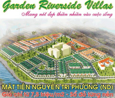 Mở bán đất nền dự án Garden Riverside Villas đất xây nhà phố và biệt thự giá tốt khu vực