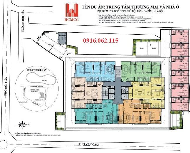 Bán xuất ngoại giao căn hộ trung tâm thương mại và nhà ở ngõ 379 Đội Cấn giá 35tr/m2