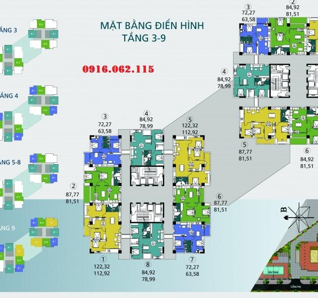 Bán căn 03 tháp A tòa N04A công vụ khu Ngoại Giao Đoàn diện tích 67,88m2 giá rẻ hợp lý