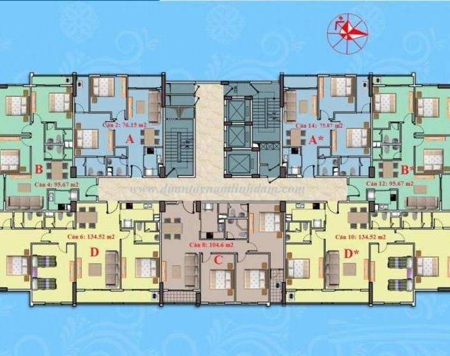 Cần bán căn góc số 12 dự án A1-CT2 Tây Nam Linh Đàm, 95,67m2