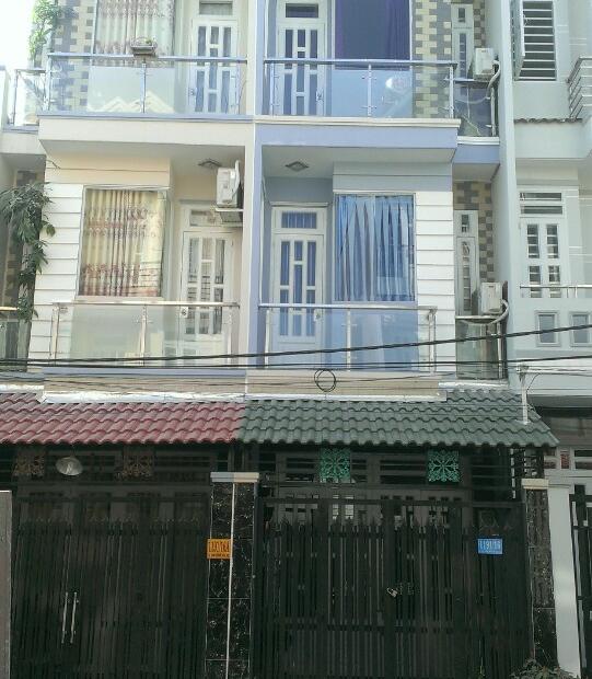 Nhà 1 trệt 2 lầu, mới 100%, khu dân cư đông, đường Nguyễn Hữu Thọ
