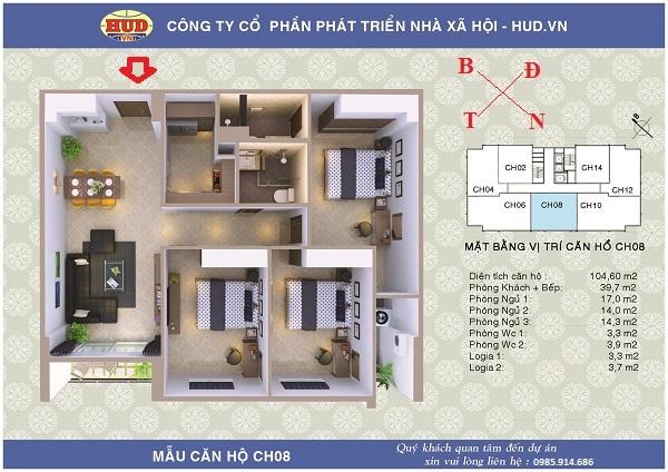 Chính chủ bán căn 508 chung cư A1CT2 Tây Nam Linh Đàm giá rẻ