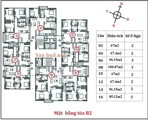 Bán căn số 10 chung cư B2CT2 Linh Đàm- Hoàng Mai- Hà Nội