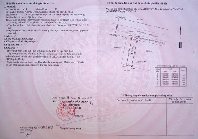 Bán đất 5 x 26,8m Vườn Lài, P. An Phú Đông, Quận 12. Đường 16m thông, hiện hữu 10m, giá 2,2 tỷ