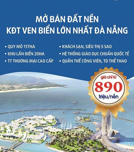 Mở bán mặt tiền trục 1 Tây Bắc – Marina Đà Nẵng Bay- đất nền ven biển Đà Nẵng
