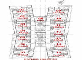 Cho thuê căn hộ Hei Tower 109m2 gồm 2pn, 2wc, bếp, nóng lạnh, điều hòa giá 13tr/th lh: 0906234169