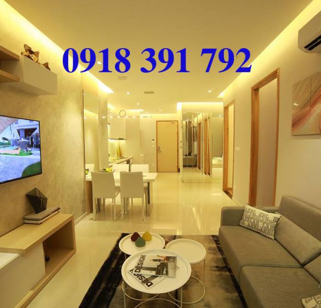 Cho thuê căn hộ 1 phòng ngủ chung City Garden, Bình Thạnh, 70m2, giá 20 triệu/tháng. LH 0918391792