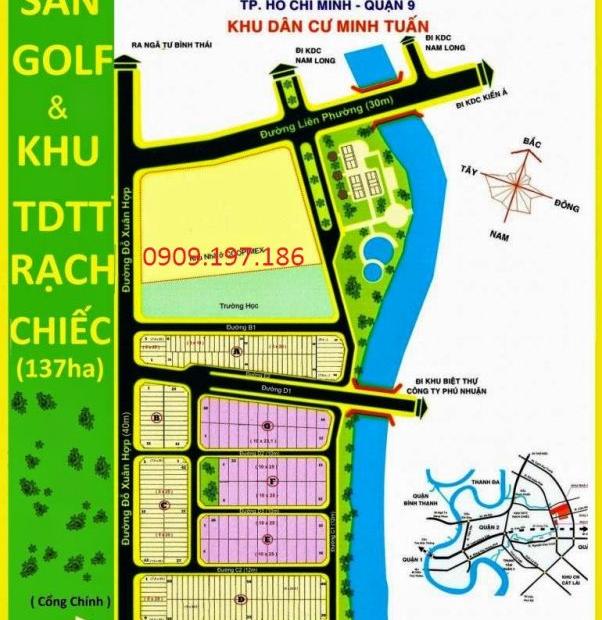 Bán đất dự án Hoàng Anh Minh Tuấn, quận 9, giá tốt, LH 0909 197 186