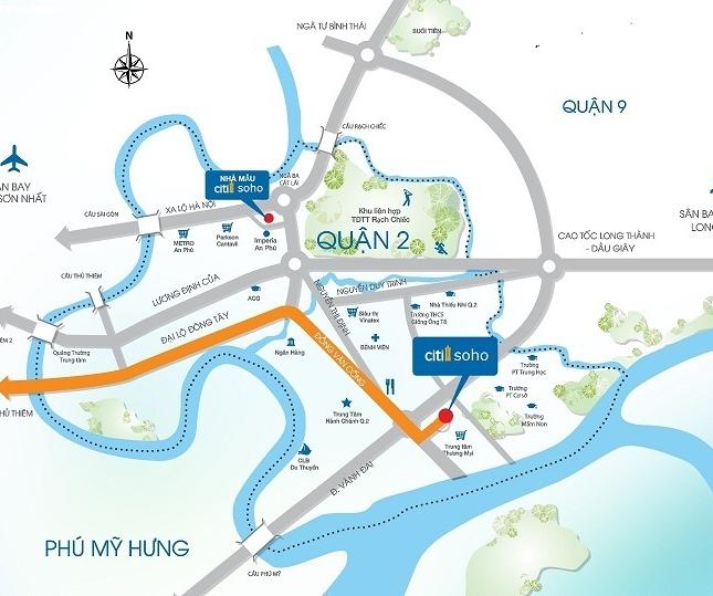 Bán căn hộ Citi Soho, Quận 2, Tp. HCM, diện tích 60m2, giá 1 tỷ