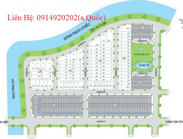 Đất nền biệt thự dự án Trí Kiệt, Quận 9, DT 240m2, giá 48 tr/m2, LH 0914920202