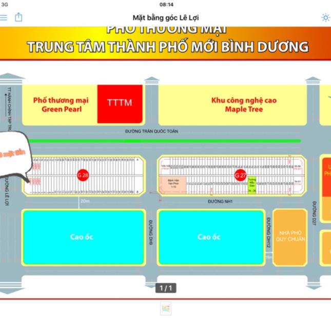 Chính chủ bán lô góc 3 mặt tiền đường Lê Lợi - Trần Quốc Toản