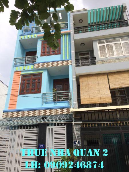 Cho thuê nhà phố đường Nguyễn Bá Lân, Q2, tiện kinh doanh, làm văn phòng, giá cho thuê: 23tr/tháng