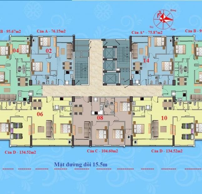 Bán chung cư A1CT2 Linh Đàm, căn góc 95.67m2, giá chỉ 23 triệu/m2