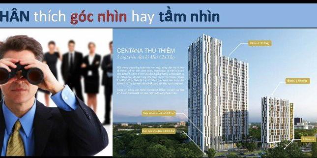 Sở hữu căn hộ cao cấp Centana Thủ Thiêm, nằm mặt tiền, giá chỉ 2.7 tỷ/ căn 3PN