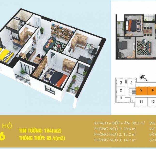 Cần bán gấp căn 3 phòng ngủ ở chung cư Cầu Bươu - chung cư Tabudec Plaza - giá chỉ 18tr/m2
