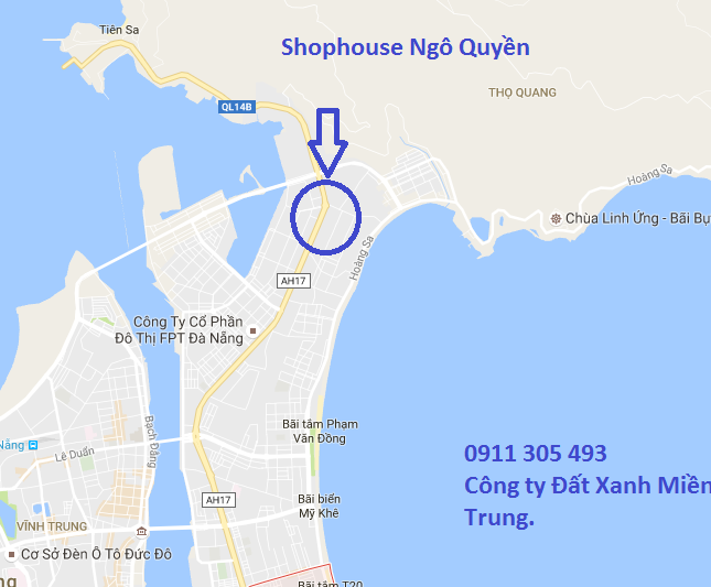 Bán nhà 3 tầng, DT 100m2 trung tâm Sơn Trà, Đà Nẵng, cách biển Mỹ Khê 800m. LH: 0931 475 704